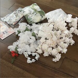 Garland, flowers, bells, hearts and more for wedding or party decorations